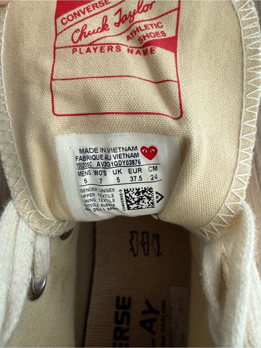 CdG PLAY x Converse Women's Chuck Taylor All Star Peek-A-Boo High-Top Sneakers - Picture 2 of 5